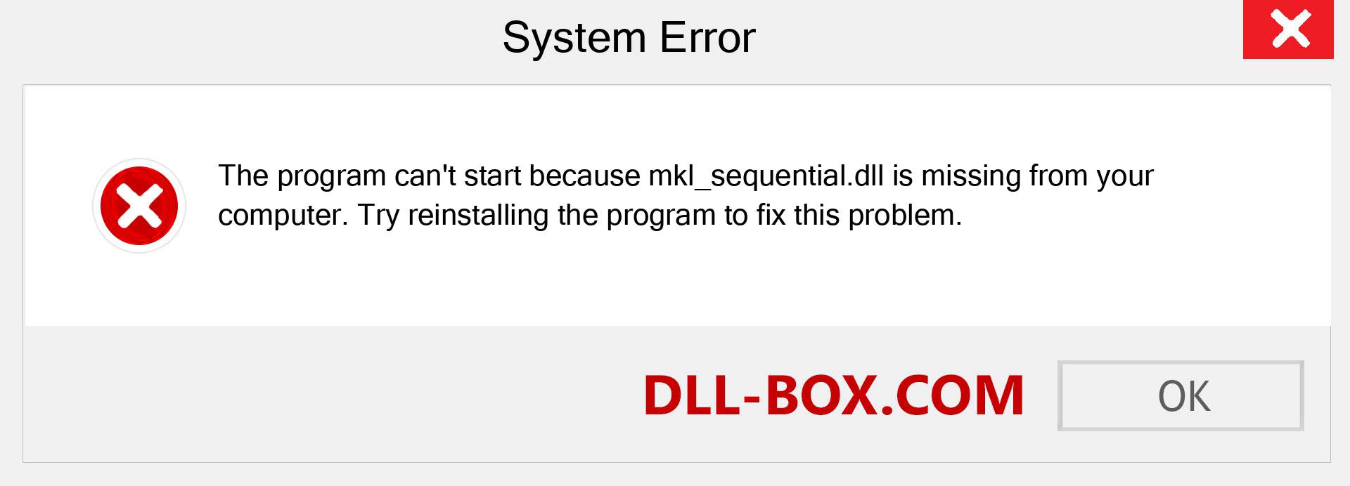  mkl_sequential.dll file is missing?. Download for Windows 7, 8, 10 - Fix  mkl_sequential dll Missing Error on Windows, photos, images